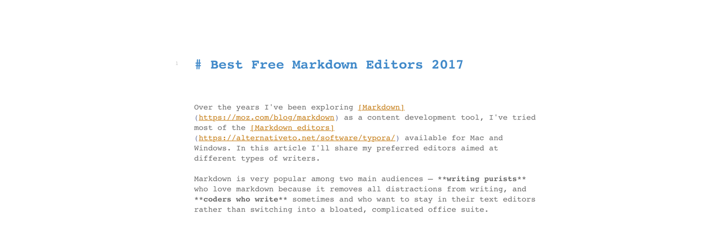 text editors for mac 2017
